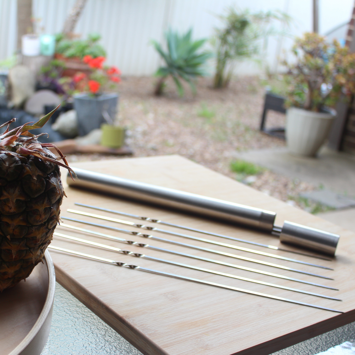 Stainless Steel Reusable Barbeque Kebab Satay Needle Skewers in tube (20 & 50 pcs)