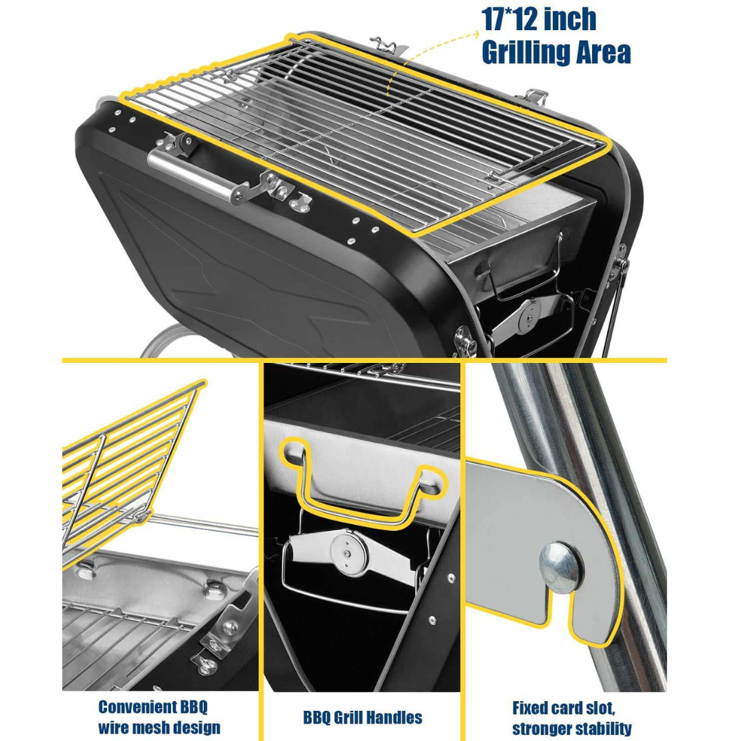 Agent Suitcase portable charcoal BBQ