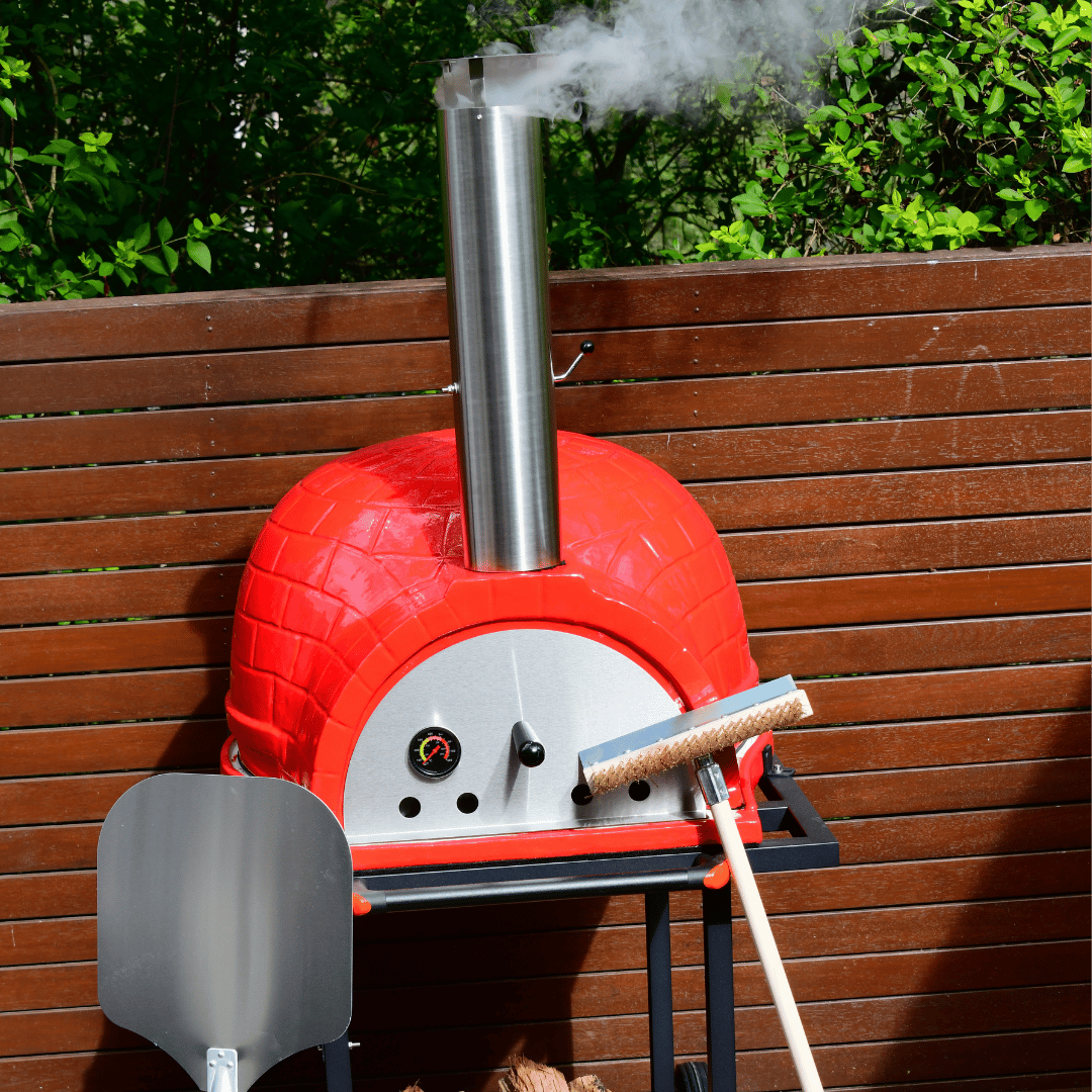 Rosso 26-Inch Ceramic Wood-Fired Pizza Oven