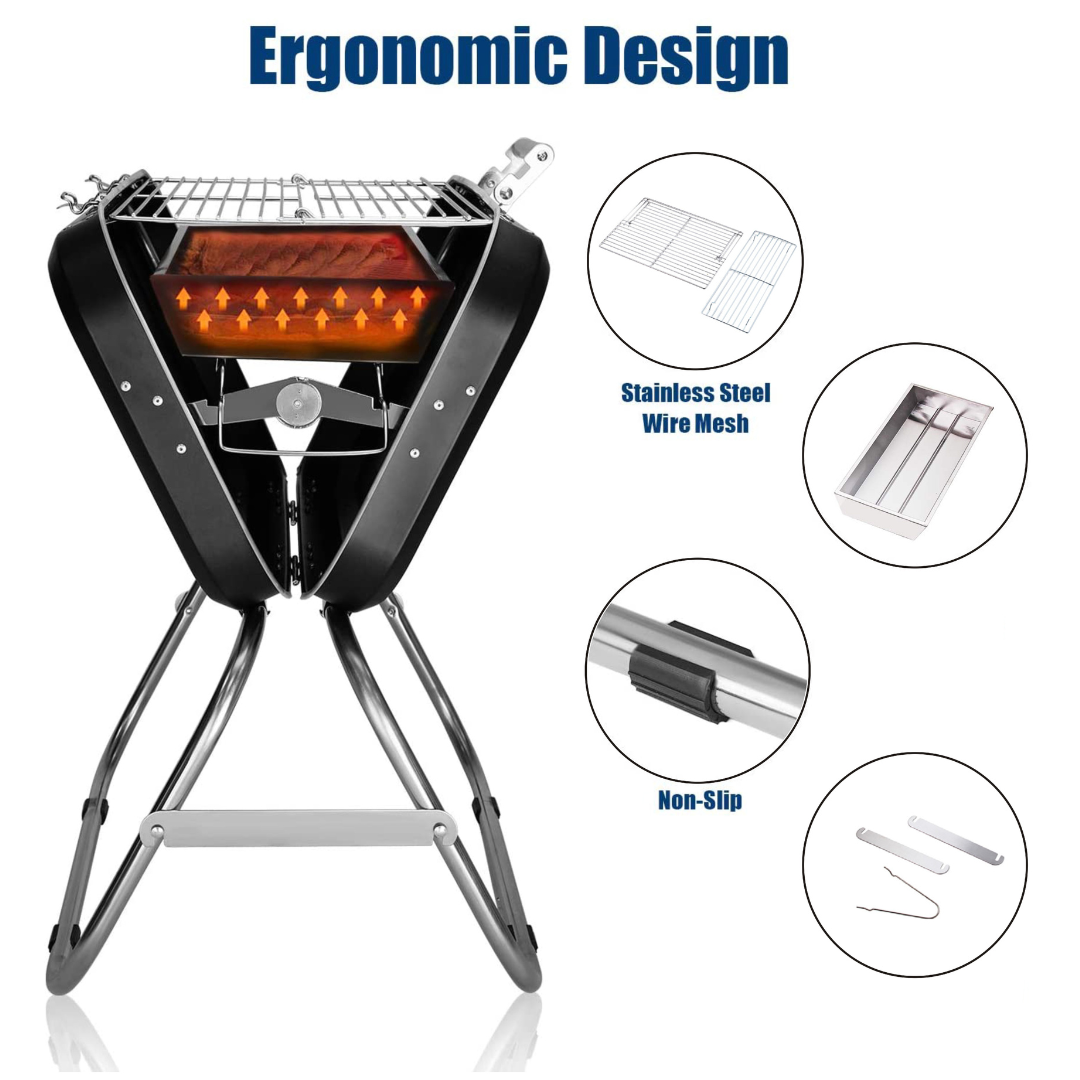 Agent Suitcase portable charcoal BBQ