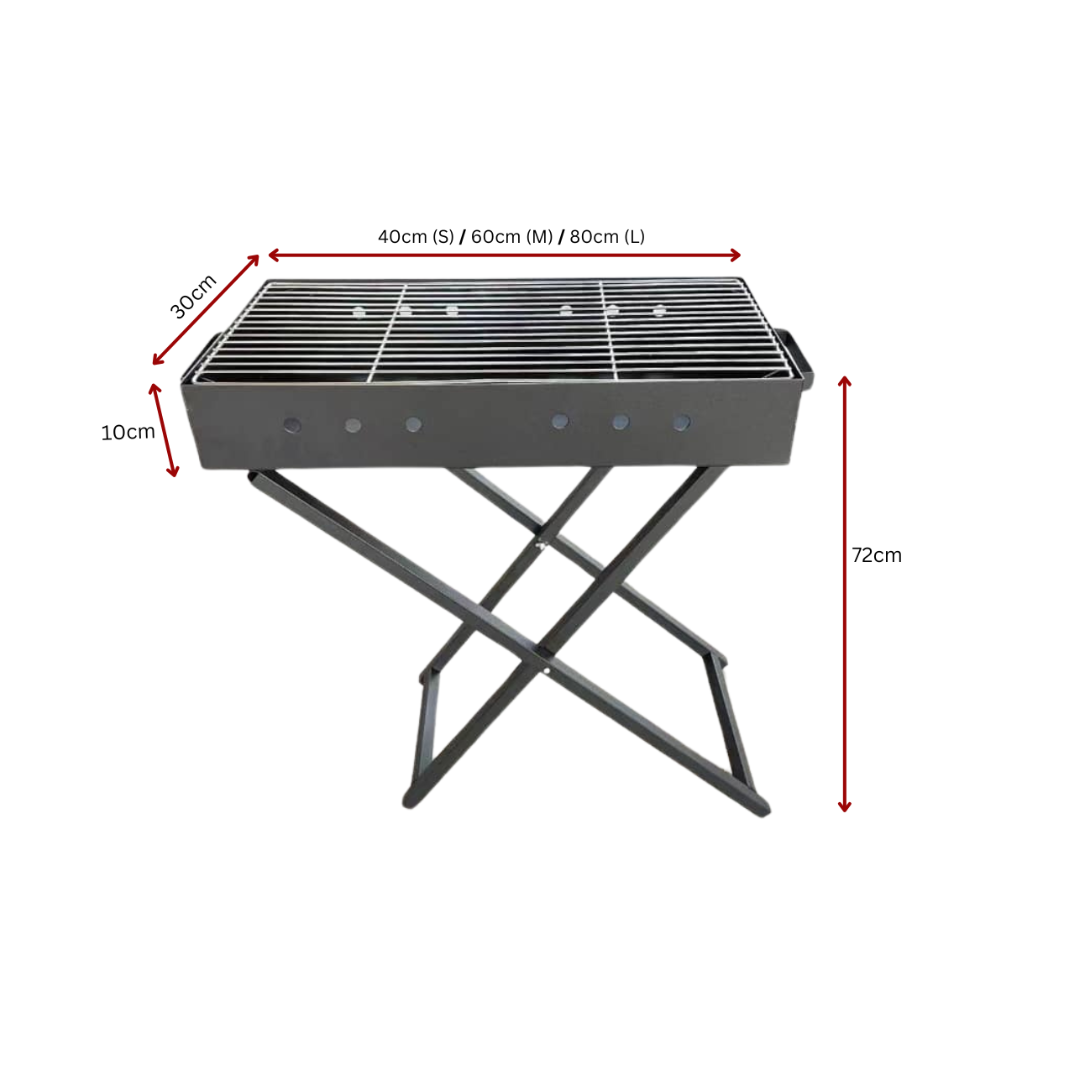 Portable Charcoal BBQ Grill with Lid – Compact Design for Aussie Adventures