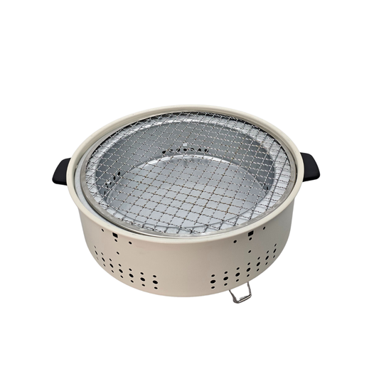 Portable Pan Charcoal BBQ Grill, Korean & Japanese Yakiniku Style Outdoor Cooker