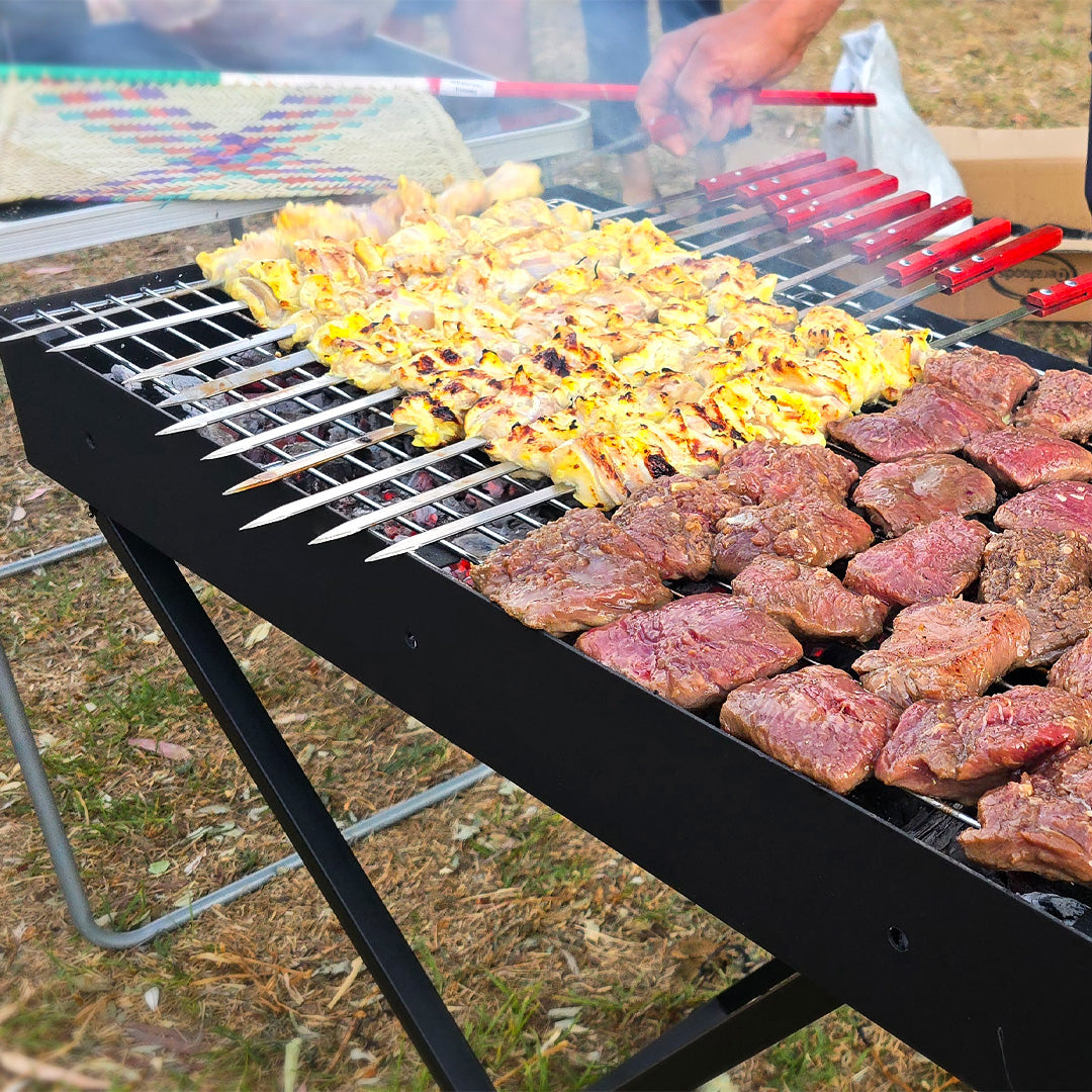 60x2cm Kebab Skewers - Wooden Handles