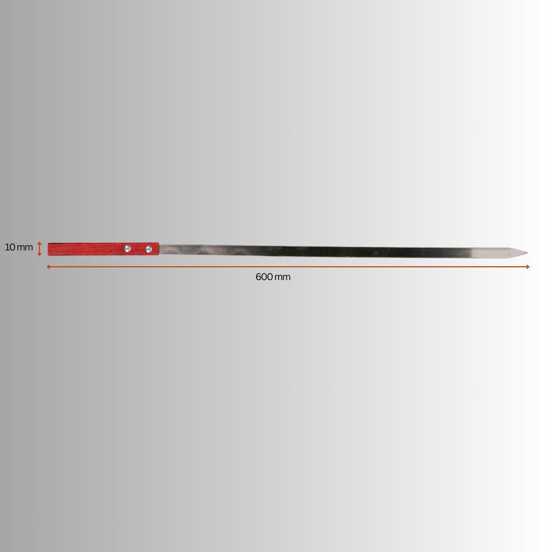 Professional 60cm Kebab Skewers – wooden handle