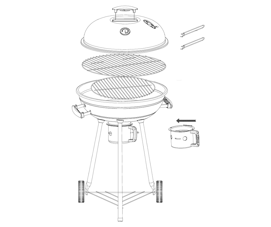 CharDome Premium Kettle BBQ  57cm (22")