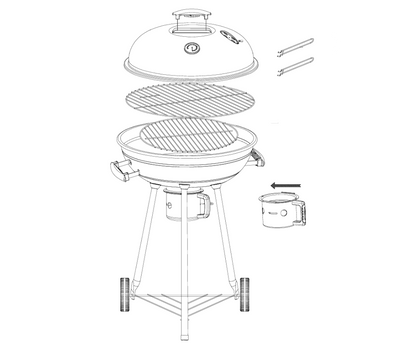 CharDome Premium Kettle BBQ  57cm (22")