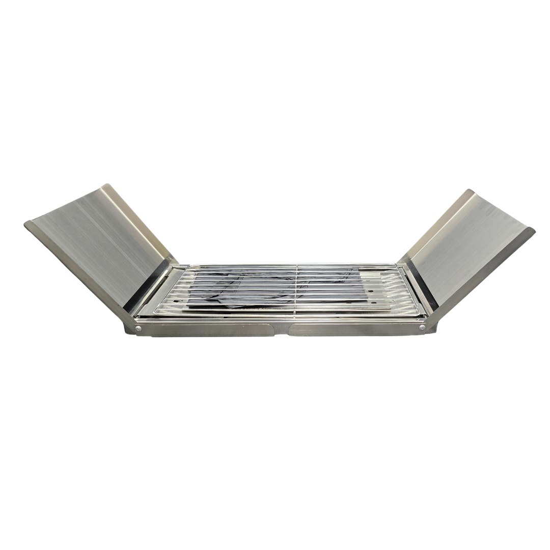 Quick-Fold Portable Charcoal BBQ Grill – Stainless Steel Compact Outdoor