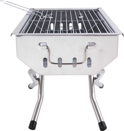 Stainless Steel Portable Tabletop Foldable Charcoal BBQ Grill for Camping & Picnic