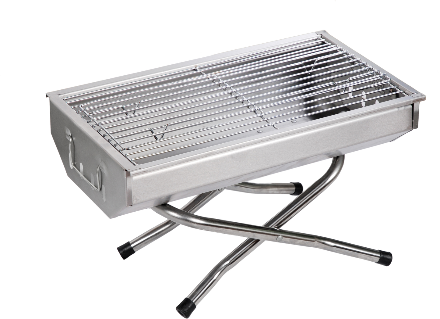 Stainless Steel Portable Tabletop Foldable Charcoal BBQ Grill for Camping & Picnic