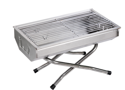 Stainless Steel Portable Tabletop Foldable Charcoal BBQ Grill for Camping & Picnic