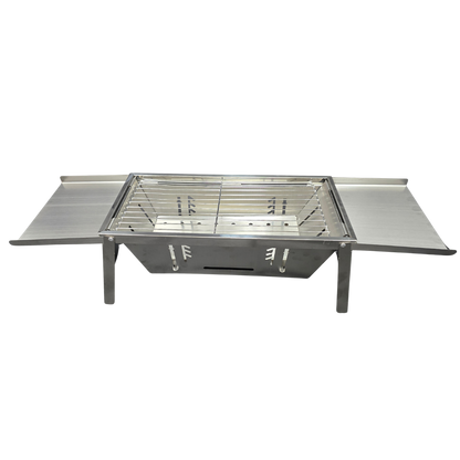 Quick-Fold Portable Charcoal BBQ Grill – Stainless Steel Compact Outdoor