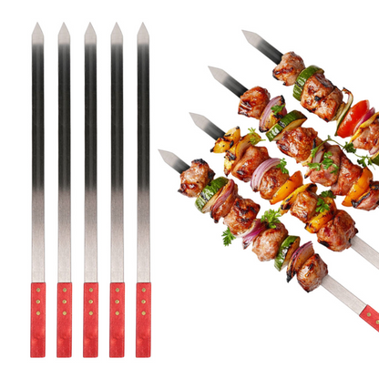 The Easy Adventure BBQ Kit: Grill, Skewers & Gloves
