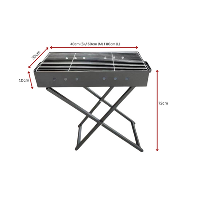 Portable Charcoal BBQ Grill with Lid – Compact Design for Aussie Adventures