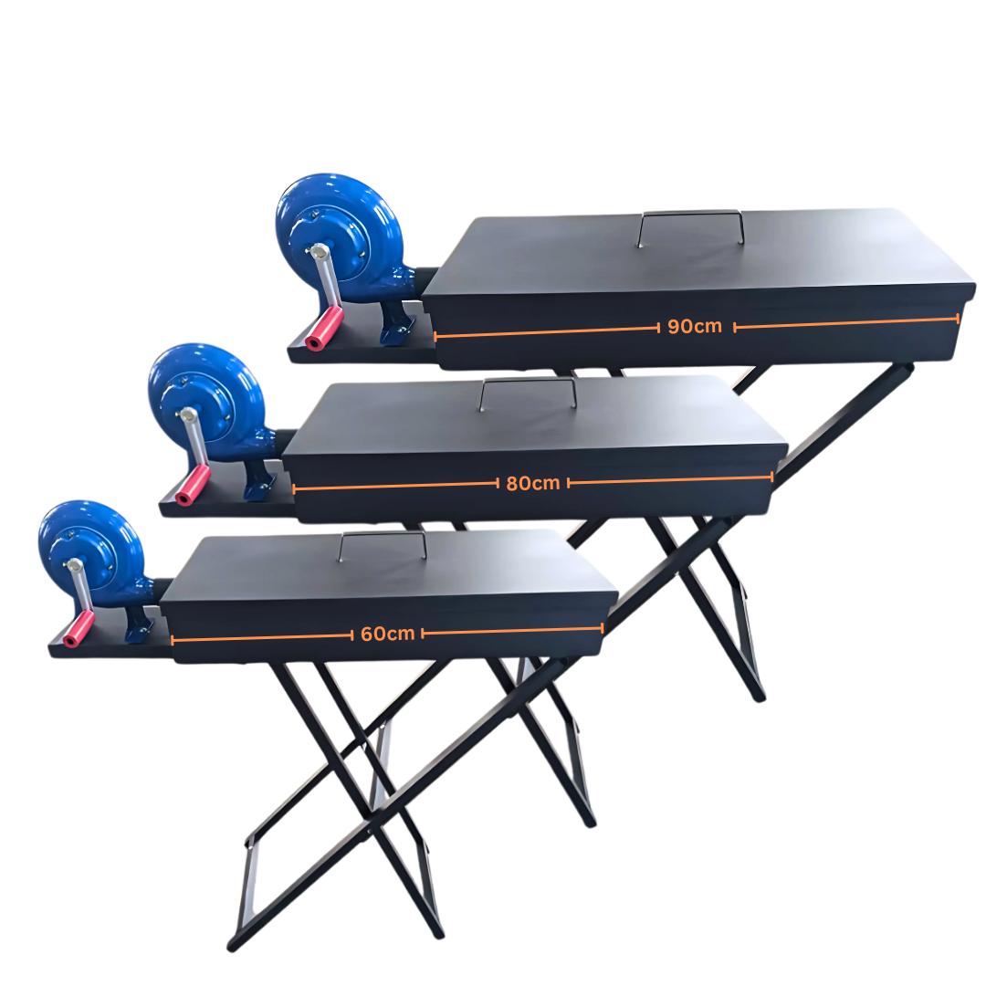 The Easy Adventure BBQ Kit: Grill, Skewers & Gloves