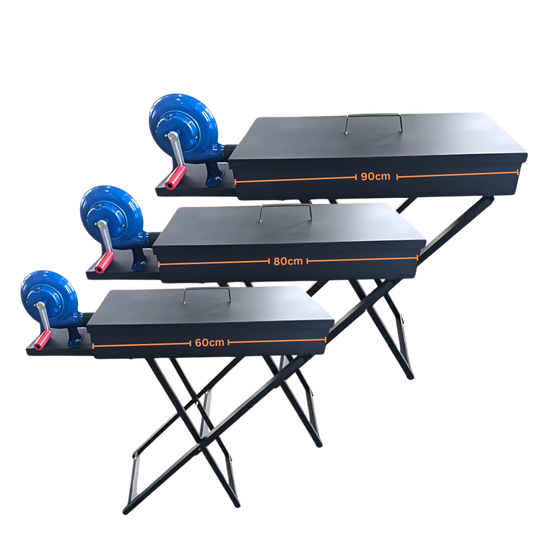 The Easy Adventure BBQ Kit: Grill, Skewers & Gloves