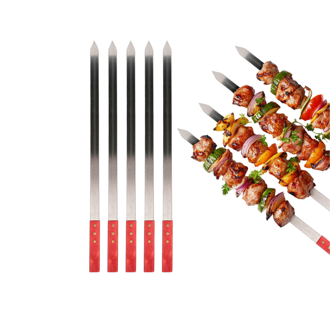 Professional 60cm Kebab Skewers – wooden handle