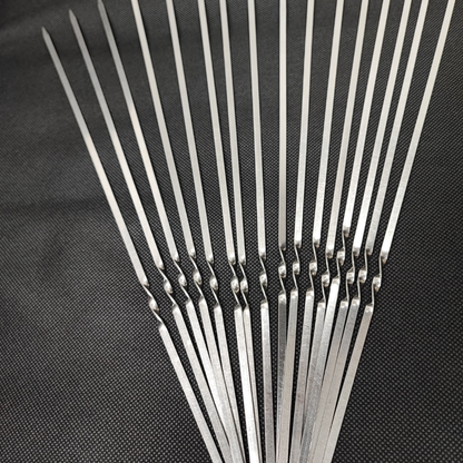 Stainless Steel Reusable Barbeque Kebab Satay Needle Skewers in tube (20 & 50 pcs)