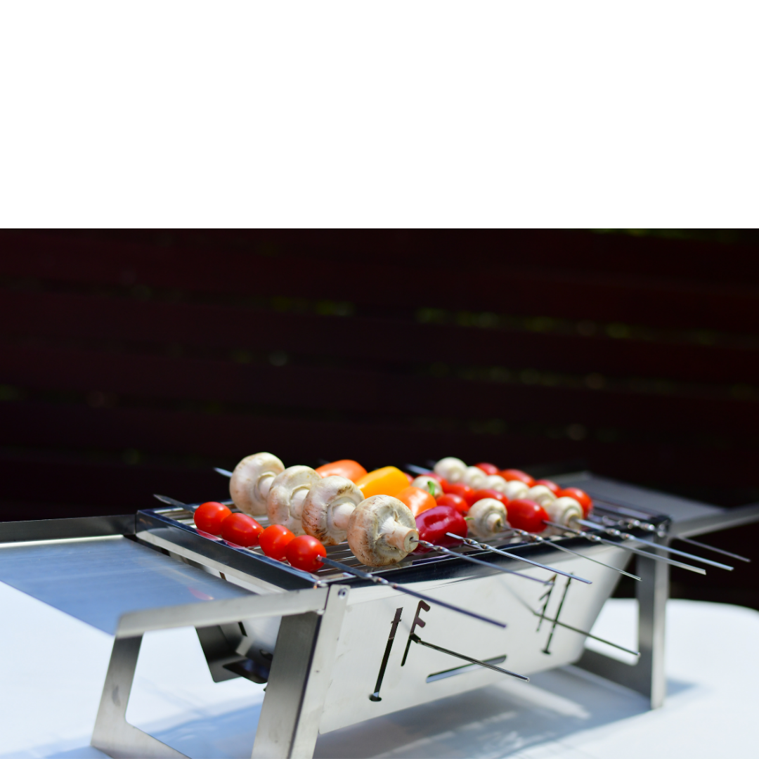Quick-Fold Portable Charcoal BBQ Grill – Stainless Steel Compact Outdoor