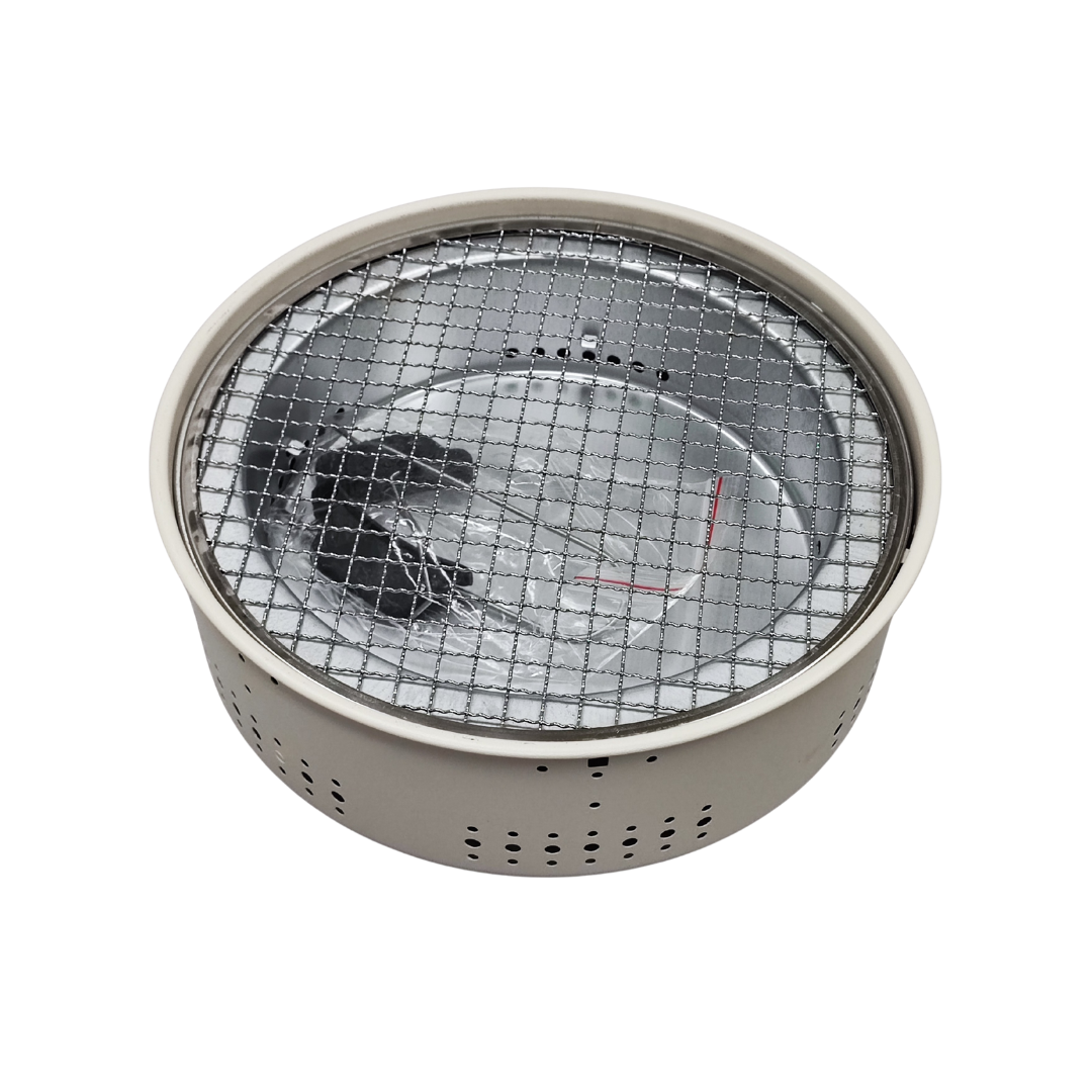 Portable Pan Charcoal BBQ Grill, Korean & Japanese Yakiniku Style Outdoor Cooker