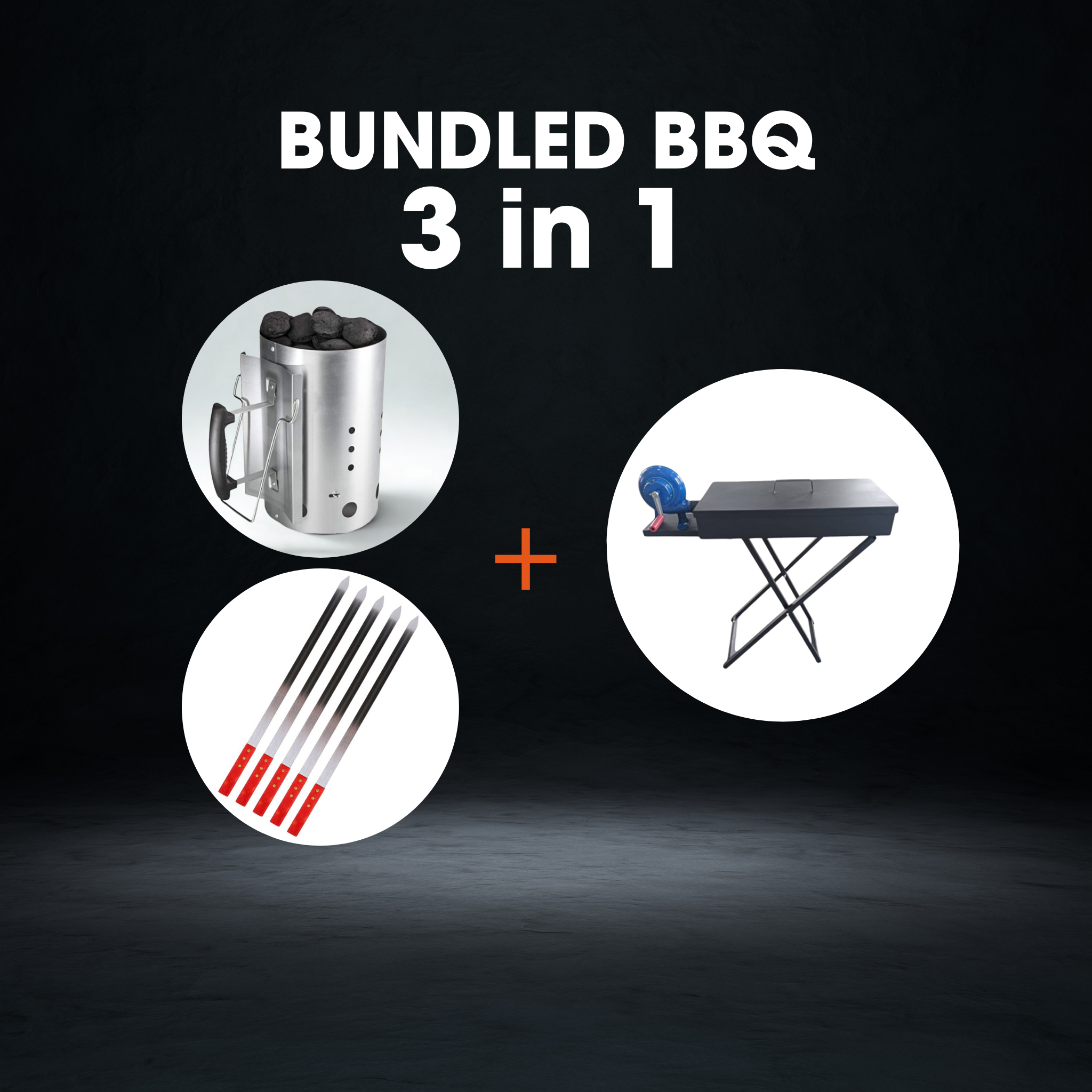 The Easy Adventure BBQ Kit: Grill, Skewers & Gloves