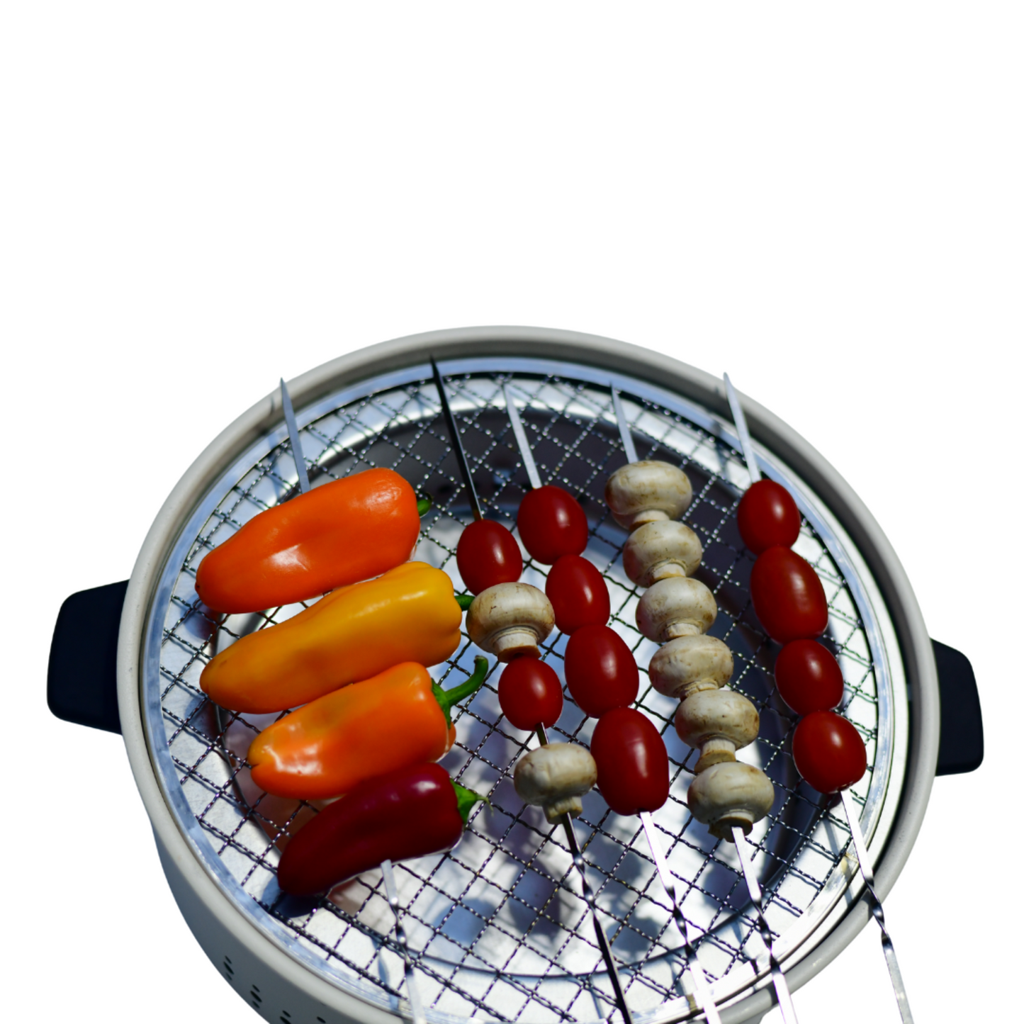 Portable Pan Charcoal BBQ Grill, Korean & Japanese Yakiniku Style Outdoor Cooker