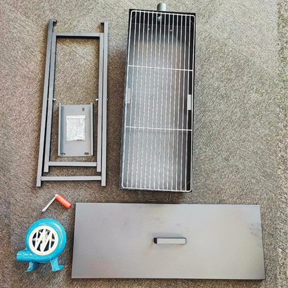 Folding Portable Charcoal BBQ Grill + Blower, 60cm(M) /80cm(L) / 90cm(XL)