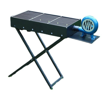 4-in-1 Aussie BBQ Kit: Blower Grill + Heatproof Gloves + Chimney + Skewers