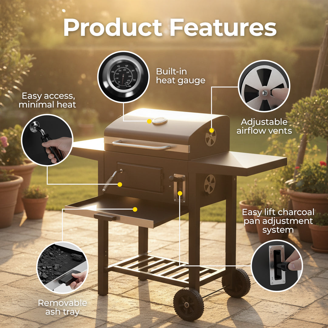 IronFlame Trolley Charcoal BBQ Grill