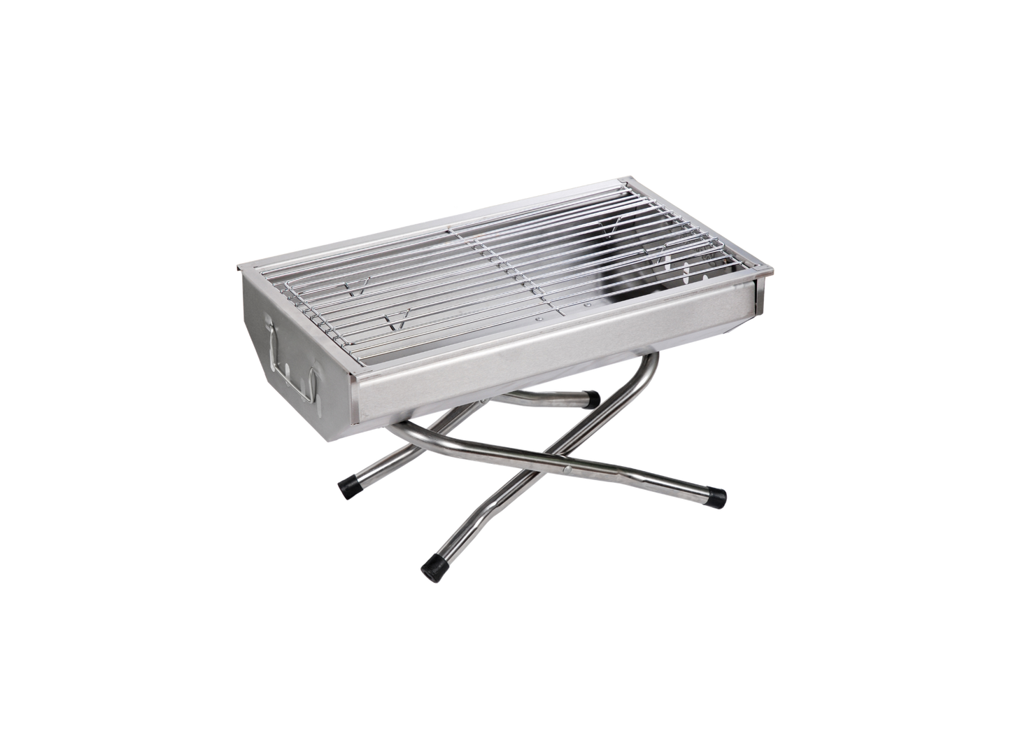 Stainless Steel Portable Tabletop Foldable Charcoal BBQ Grill for Camping & Picnic