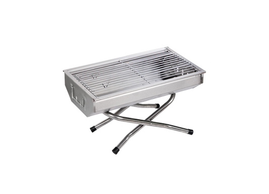 Stainless Steel Portable Tabletop Foldable Charcoal BBQ Grill for Camping & Picnic