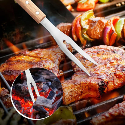 Wooden BBQ Tool Set – 3 pieces